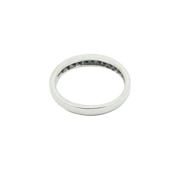 Ring Diamond 14K White Gold Half Eternity - Picture 6 of 8